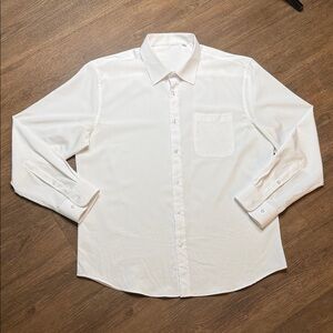 Classic White stretch Men's Shirt button up